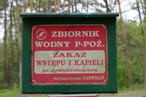 Punkt czerpania wody - tablica