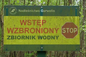 Punkt czerpania wody - tablica
